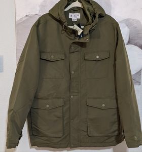 Original Penguin Lined Hooded Water Resistant Burnt Olive Coat Size XXL Nwt ❤️